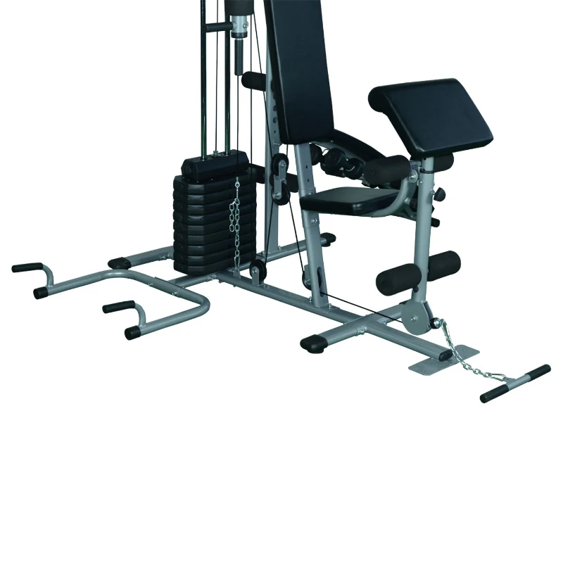 Soozier Versatile Steel Full Body Home Gym Exercise Equipment Machine with 100lb Weight Stack