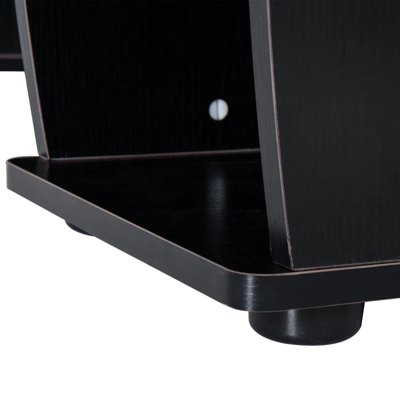 HomCom Computer Desk PC Table Desktop Workstation w/ Monitor Printer Shelf Home Office - Black