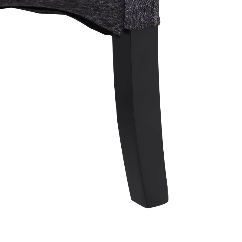 HOMCOM Set of 2 Dining Chair Side Seat with Wood Legs for Dining Room Living Room Grey