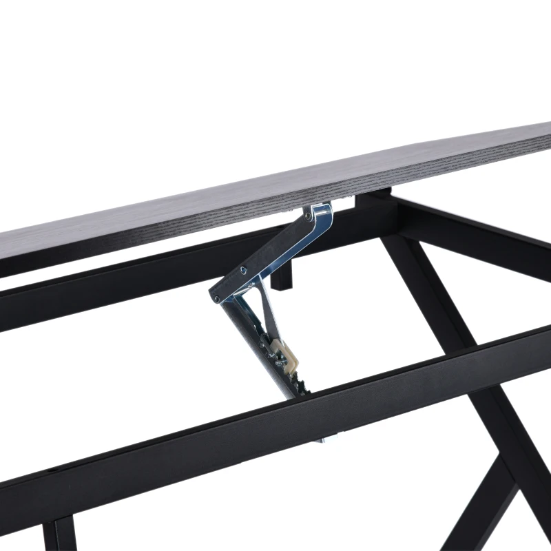 HomCom Wood Adjustable Folding Tilt-Top Art Drawing Drafting Table - Black