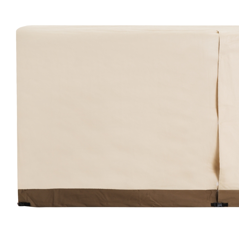 Outsunny 8.5' Outdoor Firewood Log Rack Cover - Beige / Coffee