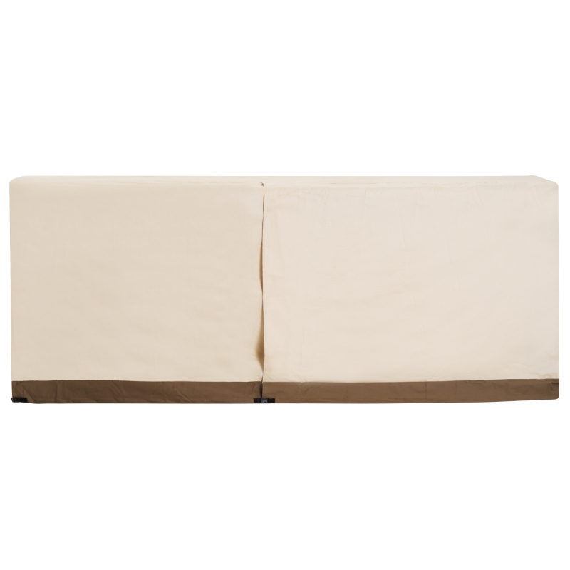 Outsunny 8.5' Outdoor Firewood Log Rack Cover - Beige / Coffee