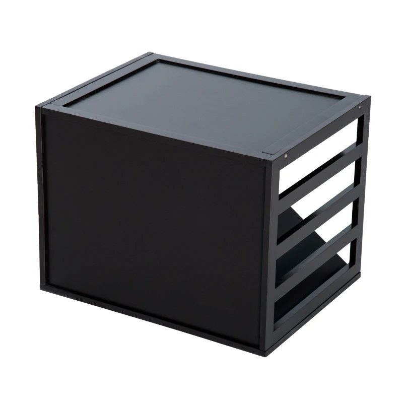 HomCom 16 Bottle Design Modern Wooden Stackable Tabletop Wine Bottle Organizer