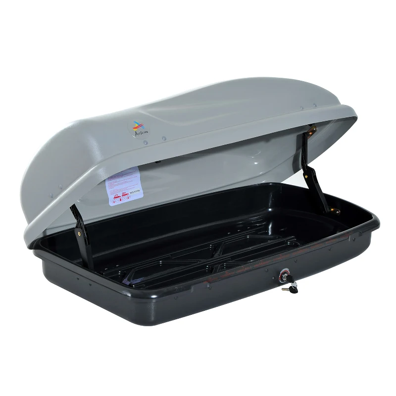 Aosom 7 Cubic Feet Cargo Box - Hard-Shell Rooftop Rack Luggage Carrier