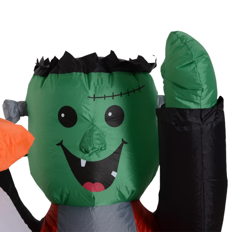 HomCom 5' LED Outdoor Halloween Inflatable Decoration - Monster Pumpkin Party