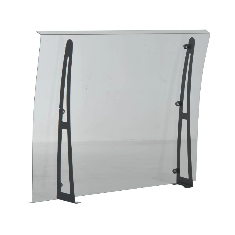 Outsunny 32" x 40" Acrylic Glass Front Door and Window Awning Canopy Kit - Clear