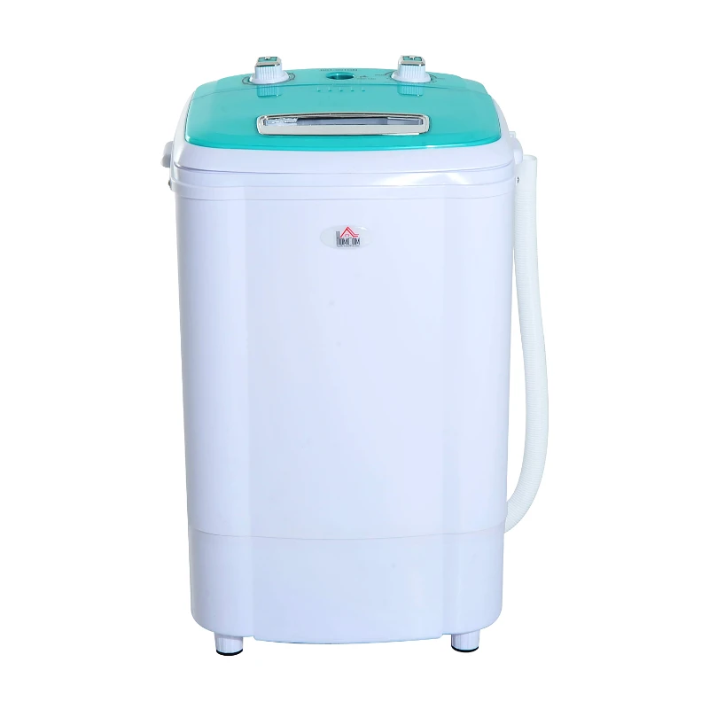 HomCom Top Load Portable Electric Washing Machine - Spin Wash and Dry (Green)