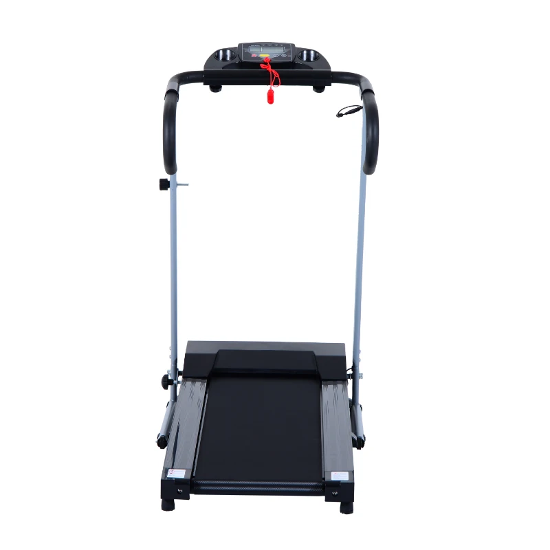 Soozier 500W Portable Electric Folding Treadmill Running Machine with LCD Display - Black