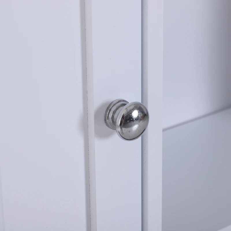 HomCom 23.5" W x 28" H Wooden Wall Mounted Bathroom Storage Cabinet - White