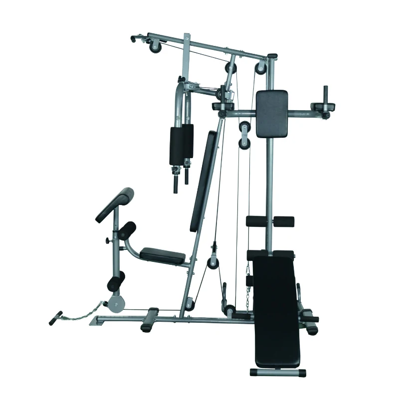 Soozier Versatile Steel Full Body Home Gym Exercise Equipment Machine with 100lb Weight Stack