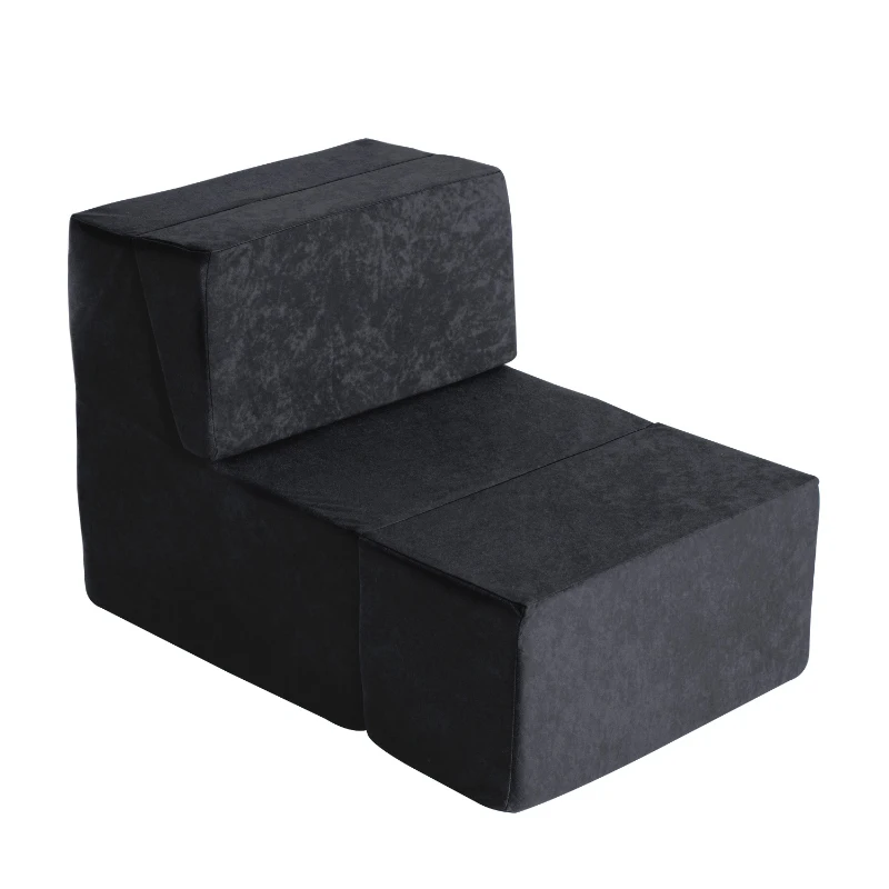 HomCom Fold Down Chair Flip Out Chair - Black