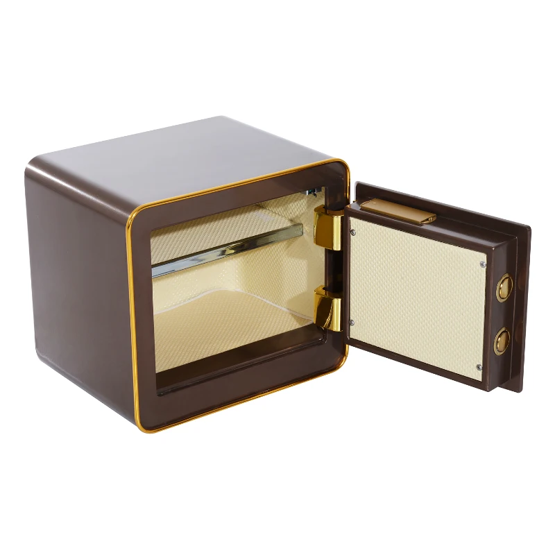 HomCom 16” x 12” x 14” LCD Digital Security Storage Safe Box - Brown