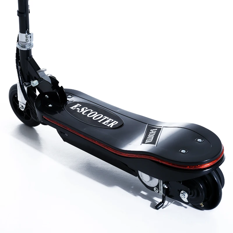 Aosom Black High-Powered 120W Motorized Kids Folding Electric Scooter with LED Lights