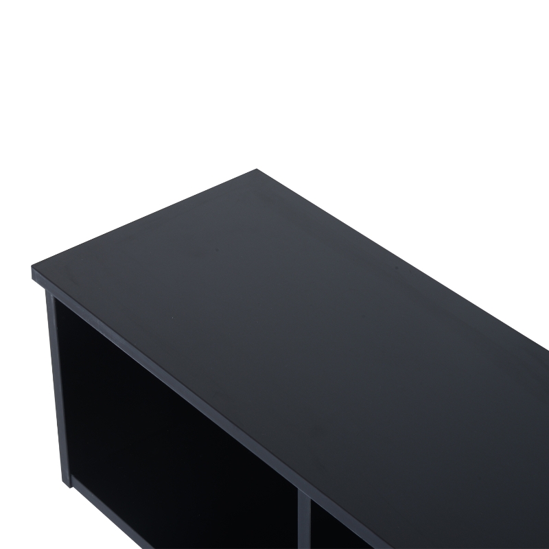 HomCom 48” Modern Floating Combination Storage Shelf Cubby Coat Rack - Matte Black