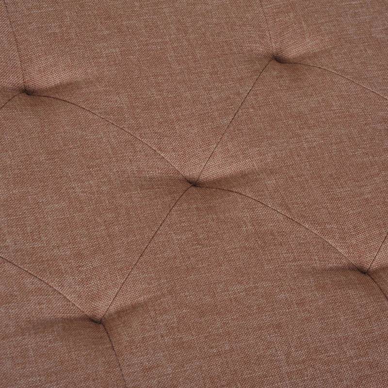 HomCom 30" Oxford Fabric Tufted Upholstered X Leg Storage Ottoman Bench - Brown