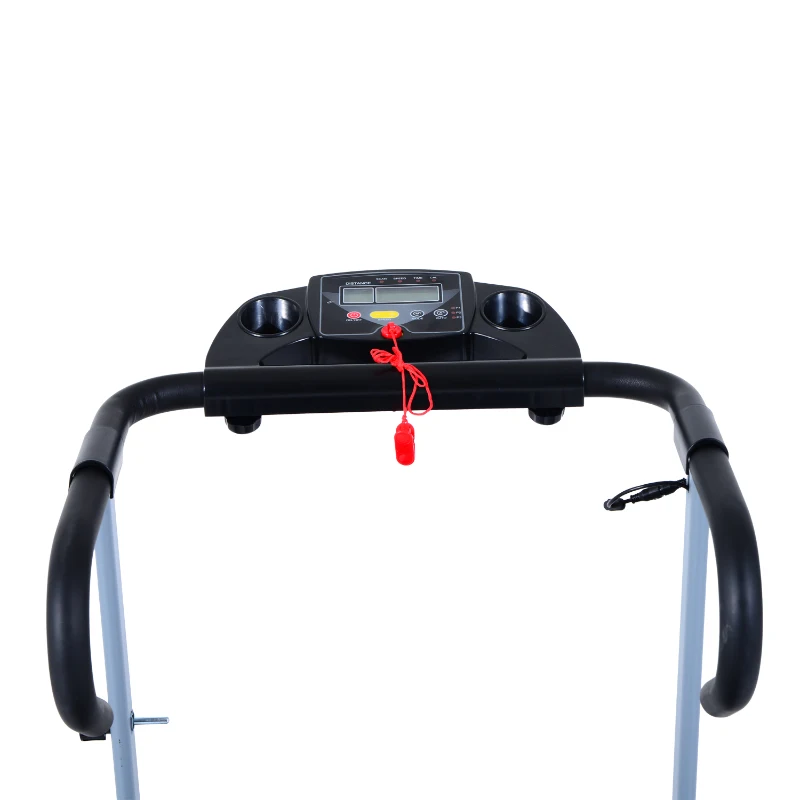 Soozier 500W Portable Electric Folding Treadmill Running Machine with LCD Display - Black