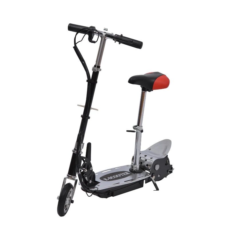 Qaba Electric 120W Kids Motorized Riding Scooter with Seat - Black