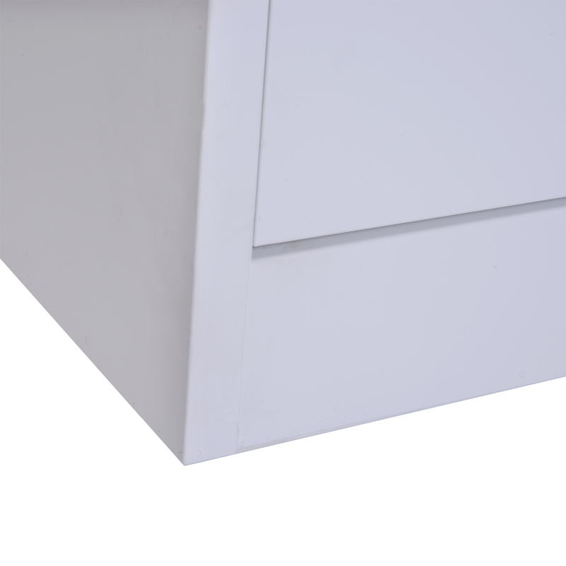 Vinsetto 28" Metal 2 Drawer Vertical Locking Office Filing Cabinet - White
