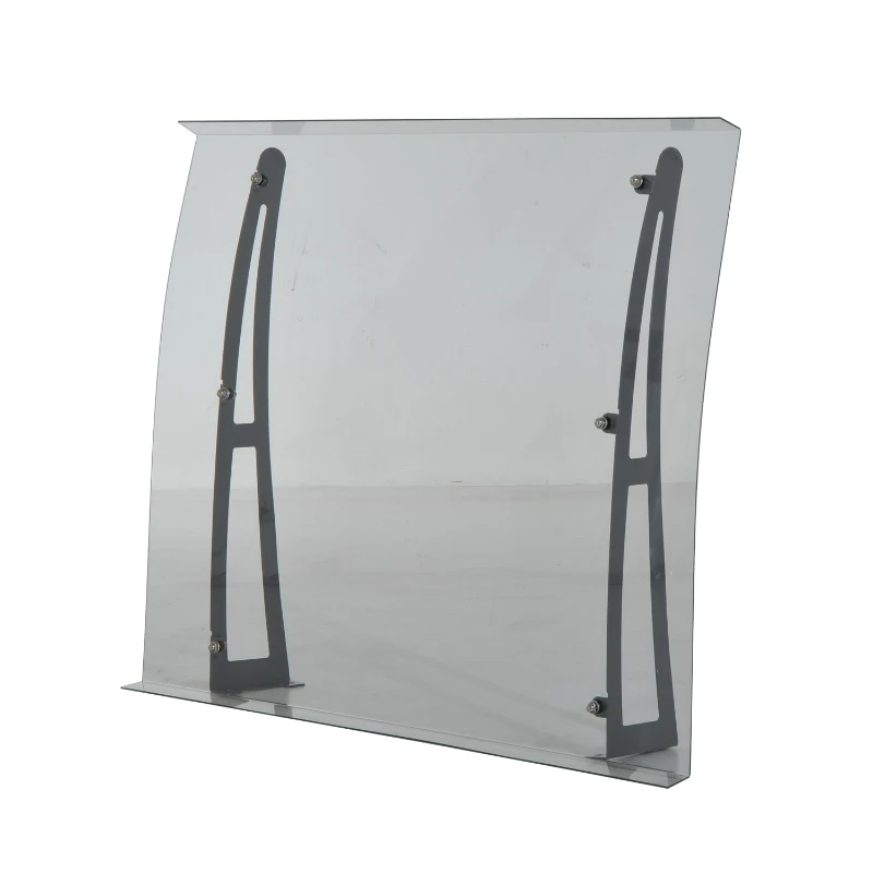 Outsunny 32" x 40" Acrylic Glass Front Door and Window Awning Canopy Kit - Clear