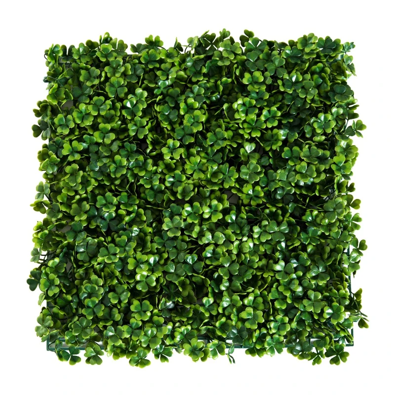 Outsunny 20"x 20" 12 Piece Artificial Boxwood Hedge Mat Panels Outdoor Patio - Clover