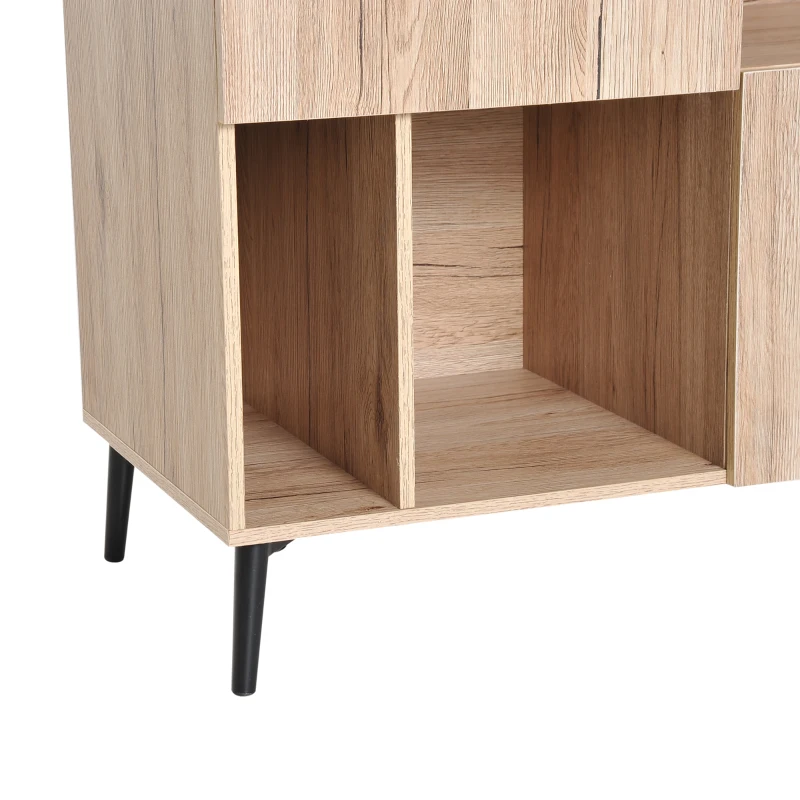 HomCom 47" Contemporary Sideboard Buffet Table Storage Cabinet - Oak