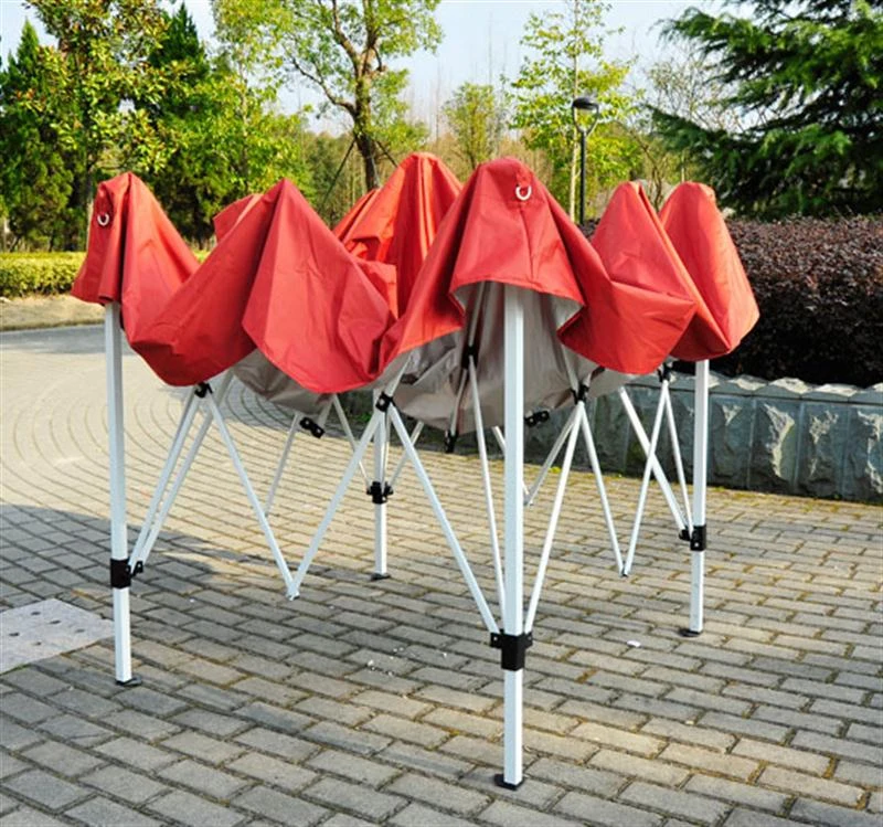 Outsunny 8' x 8' Slant Leg Easy Pop-Up Tent - Rust Red