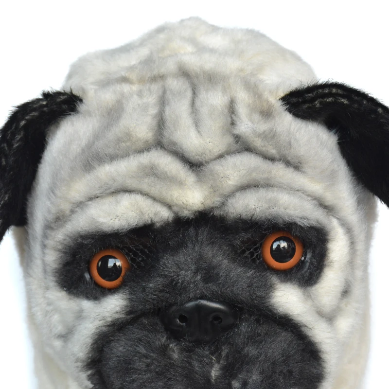 HomCom Pug Dog Costume Mouth Mover Halloween / Cosplay Hood