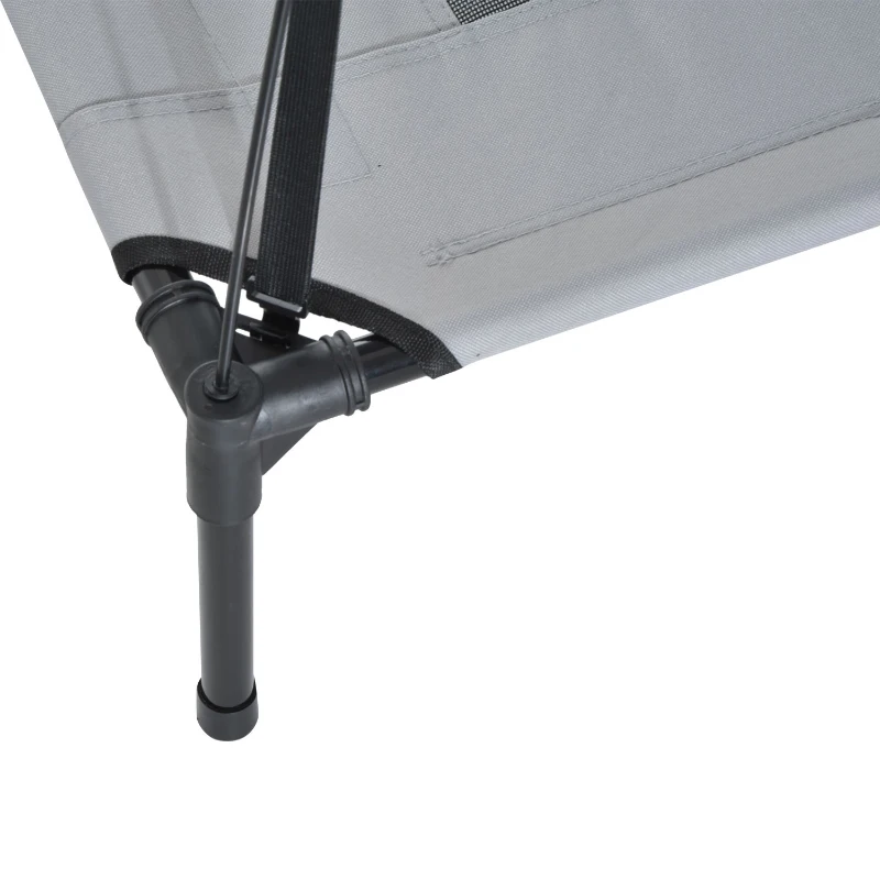 PawHut Elevated Dog Bed with Foldable Canopy, Portable Pet Cot Tent Shelter for Outdoor Use