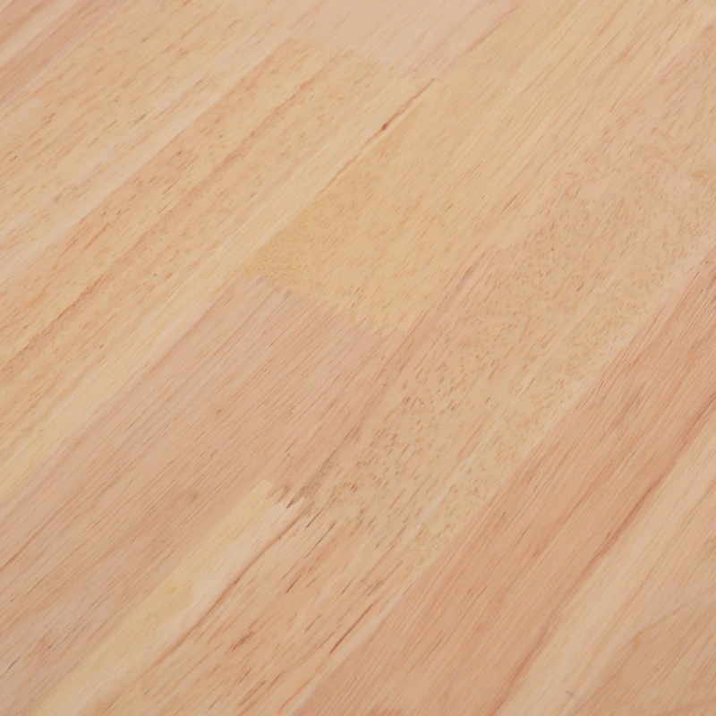 HomCom 44" 3-Tier Rubberwood Kitchen Island Cart on Wheels - Brown