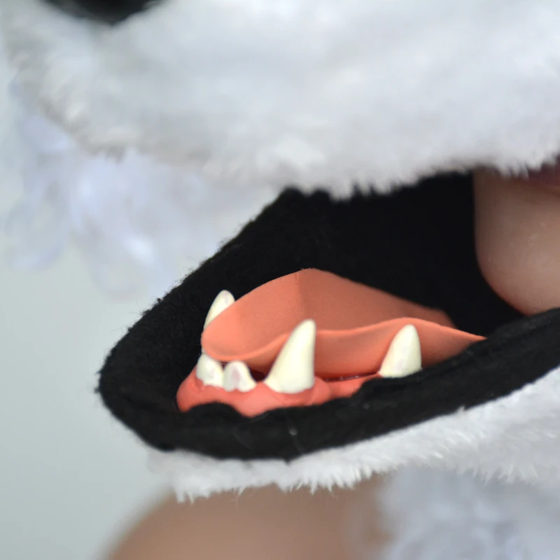 HomCom Poodle Dog Costume Mouth Mover Mask