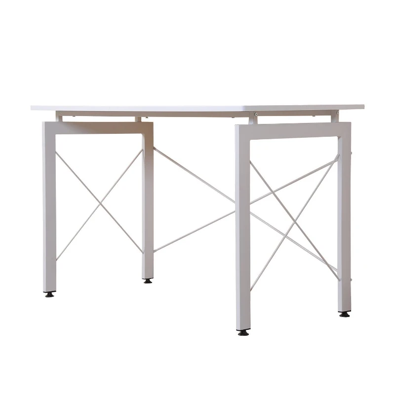 HomCom 48" Sturdy Simple Late Modern Home Office Desk Workstation with Anti-Slip Feet - White