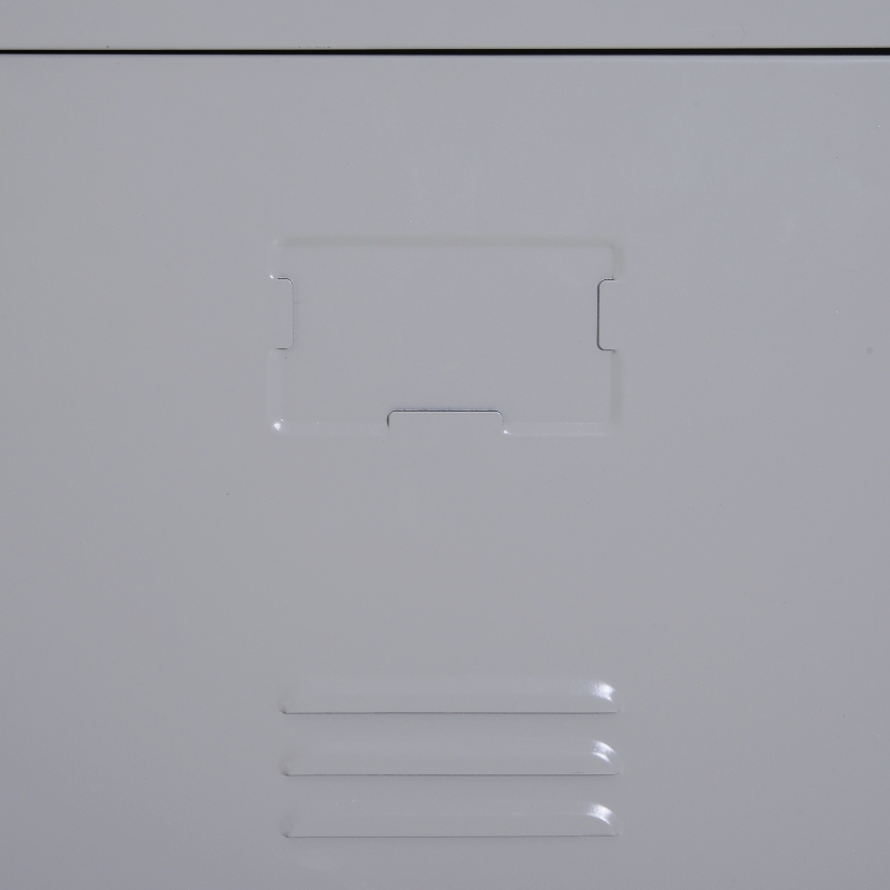 Vinsetto 71" 2 Tier Freestanding Steel Metal Lockable Employee Wall Locker Storage Cabinet - Grey