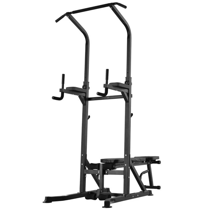 Soozier Pullup Assisted Machine Exercise Weight Power Tower with Multiple Adjustable Positions for Strengthening Many Muscles
