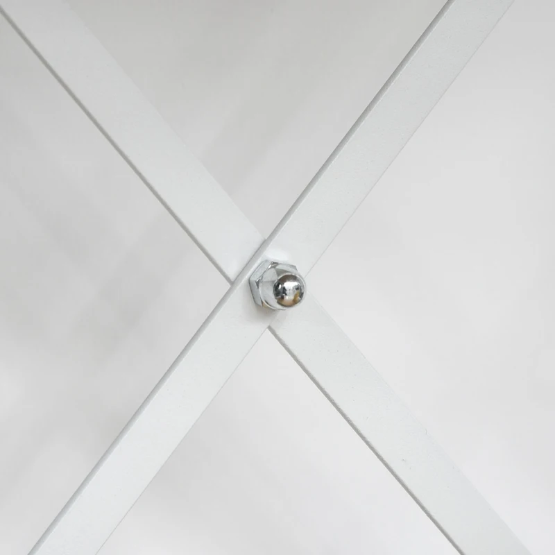 HOMCOM Rolling Dorm Kitchen Cart w/Shelving, 2 Lockable Wheels, and Side Wire Grids