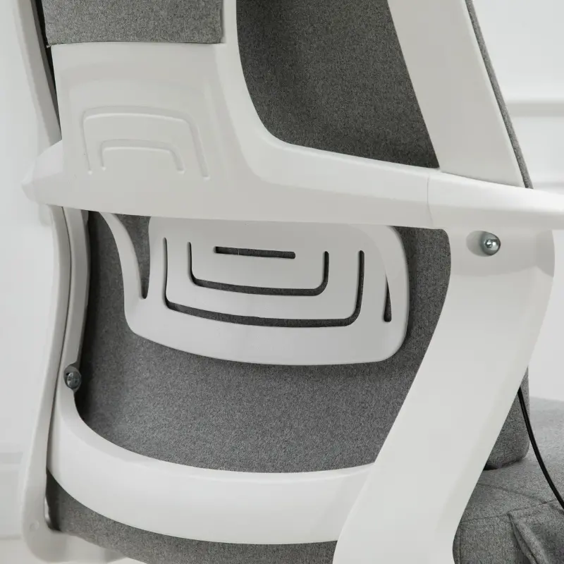 Vinsetto Ergonomic Home Office Mesh Desk Chairs, Computer Task Chair with Massage Lumbar Cushion, Adjustable Seat & Headrest,  Rocking Function, Grey