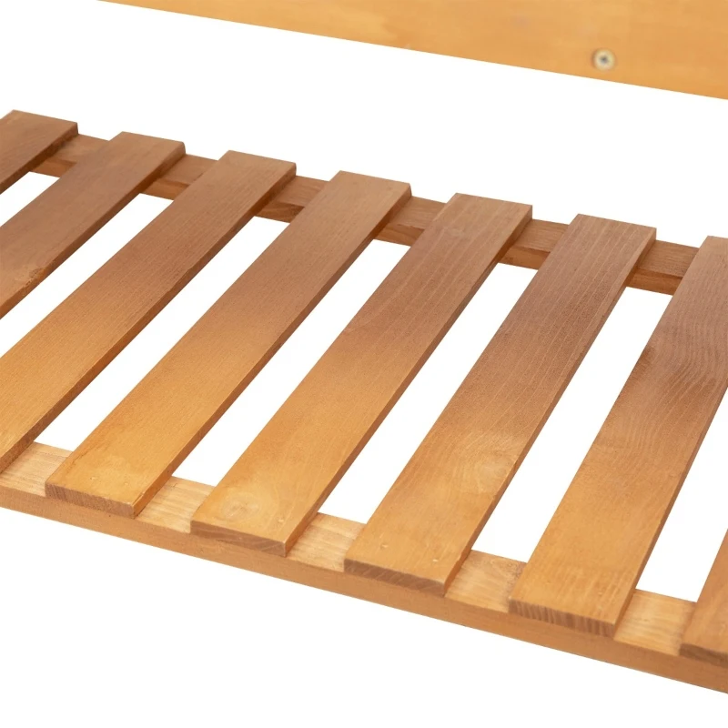 Outsunny 41"x18"x53" Elevated Garden Raised Bed with Shelf and Wheels Solid Wood Planter Flower Herb Boxes for Vegetables Flower Outdoor/Indoor - Brown