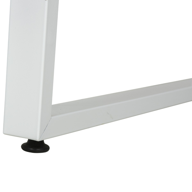 HOMCOM Industrial Style Standing Sitting Computer Desk with Steel Frame, Storage Shelf