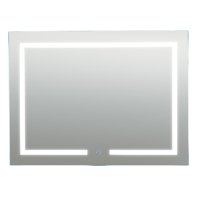 kleankin 32"x 24'' LED Bathroom Vanity Mirrors Wall Mounted Anti-Fog Function and Dimmable Touch Switch, Makeup Mirror with Lights