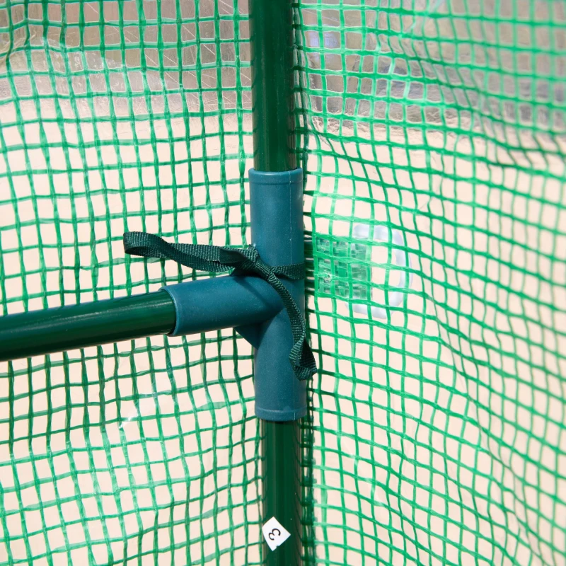 Outsunny 5' x 5' x 6' 2-Tier Shelf Greenhouse for Outdoor Garden Plant & Plant Use with PE Cover & Steel Frame