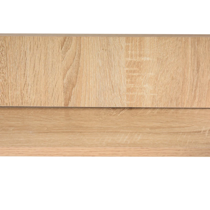 HOMCOM Industrial Style Standing Sitting Computer Desk with Steel Frame, Storage Shelf