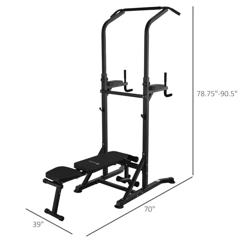 Soozier Pullup Assisted Machine Exercise Weight Power Tower with Multiple Adjustable Positions for Strengthening Many Muscles