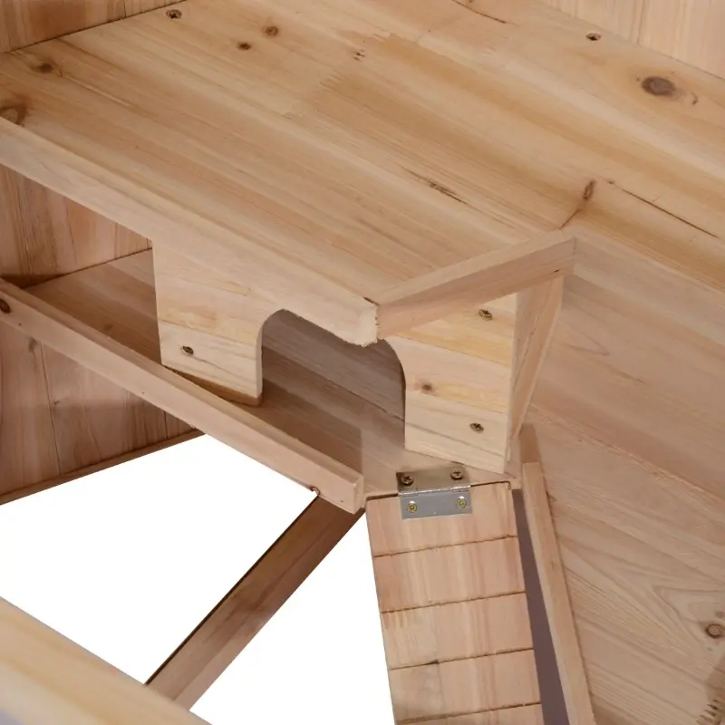 PawHut 3-Tier Extra Large Wooden Hamster Cage with Seesaws, Small Animal Cage and Habitat, Mice, Rat, Gerbil, & Hamster Habitat, Ladder, Feeding Bowl, Openable Top and Front Door