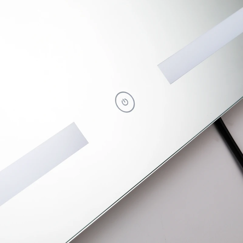 kleankin 32"x 24'' LED Bathroom Vanity Mirrors Wall Mounted Anti-Fog Function and Dimmable Touch Switch, Makeup Mirror with Lights