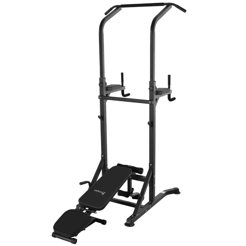 Soozier Pullup Assisted Machine Exercise Weight Power Tower with Multiple Adjustable Positions for Strengthening Many Muscles