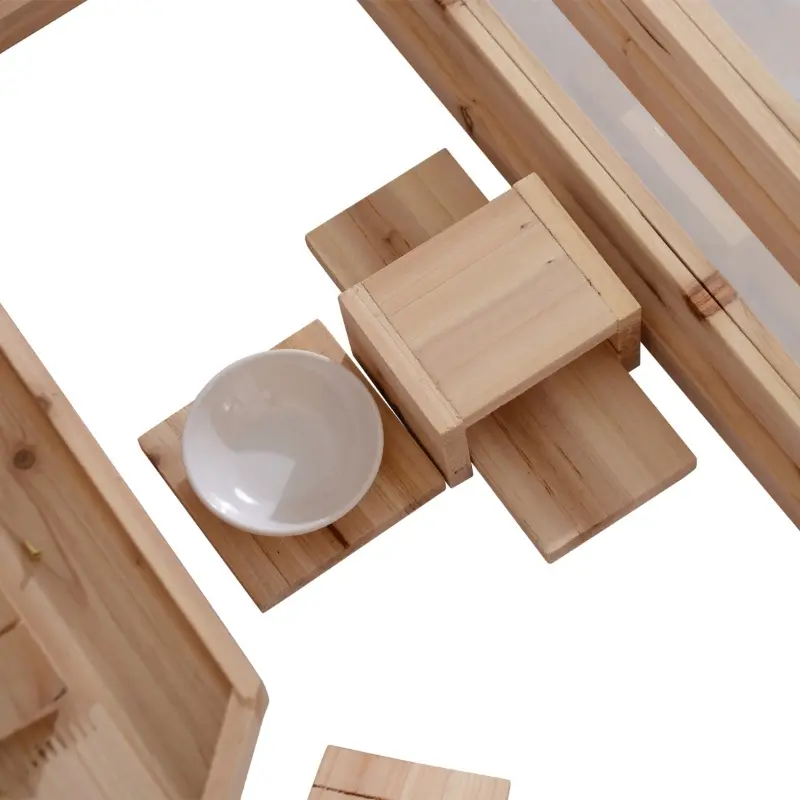 PawHut 3-Tier Extra Large Wooden Hamster Cage with Seesaws, Small Animal Cage and Habitat, Mice, Rat, Gerbil, & Hamster Habitat, Ladder, Feeding Bowl, Openable Top and Front Door