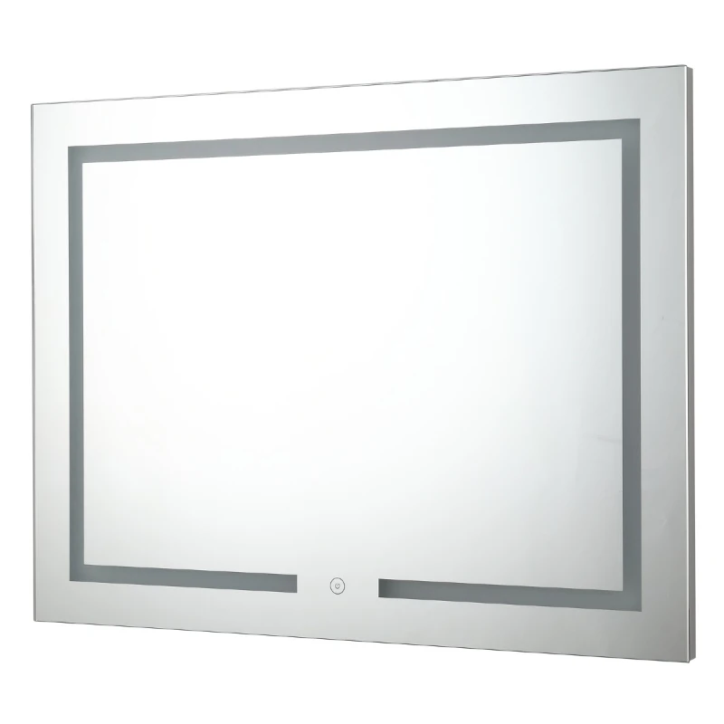 kleankin 32"x 24'' LED Bathroom Vanity Mirrors Wall Mounted Anti-Fog Function and Dimmable Touch Switch, Makeup Mirror with Lights