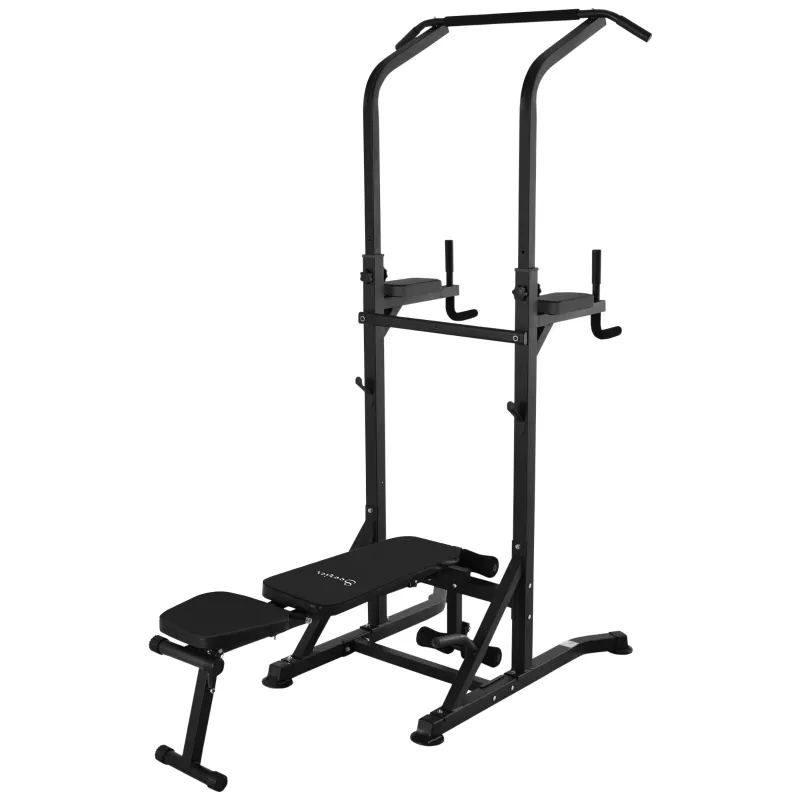Soozier Pullup Assisted Machine Exercise Weight Power Tower with Multiple Adjustable Positions for Strengthening Many Muscles