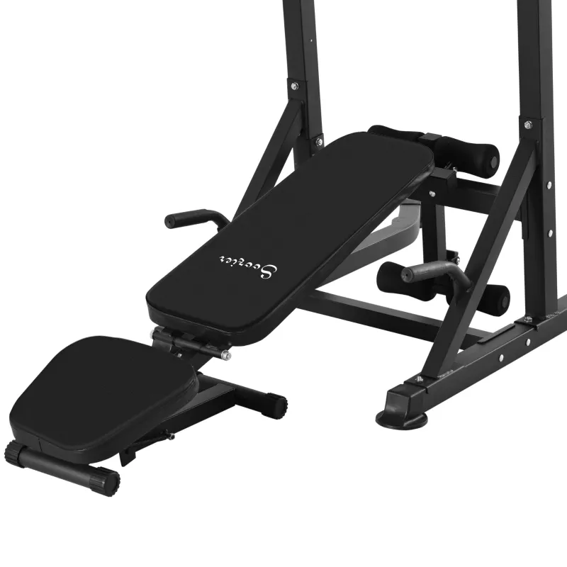 Soozier Pullup Assisted Machine Exercise Weight Power Tower with Multiple Adjustable Positions for Strengthening Many Muscles