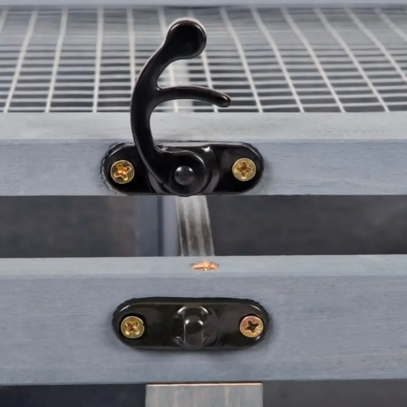 PawHut 2 Tiers Wooden Hamster Cage Mice and Rat House Small Animal Habitat with Double Room and Pull-out Tray