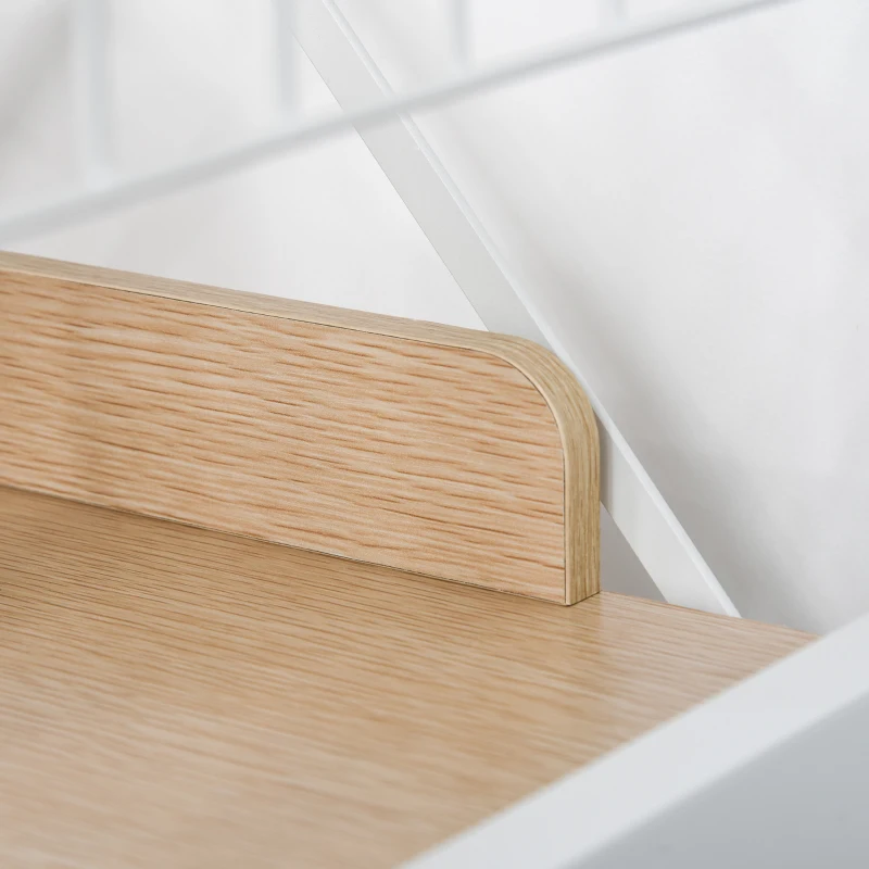 HOMCOM Rolling Dorm Kitchen Cart w/Shelving, 2 Lockable Wheels, and Side Wire Grids